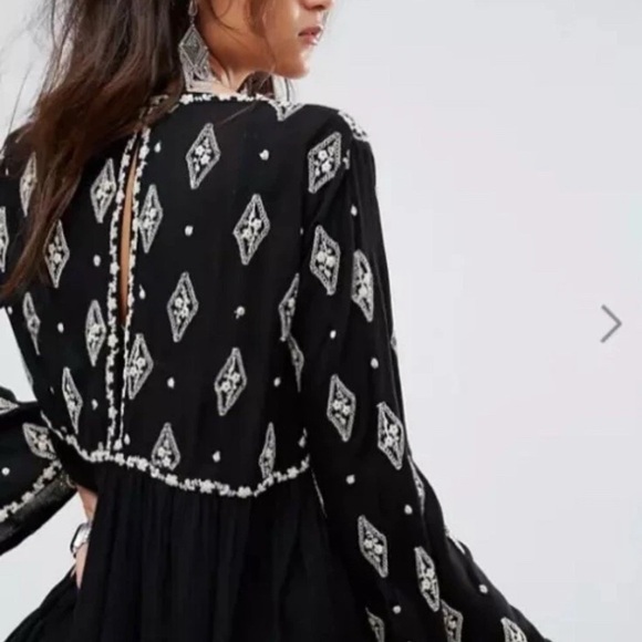 Free People Sheer Lace Bohemian Women’s Tunic Size Small Cottagecore - Picture 5 of 12